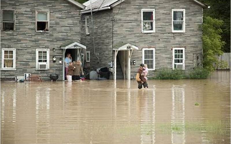 Residents Evacuating Their Homes