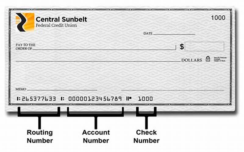 Routing Number On Check