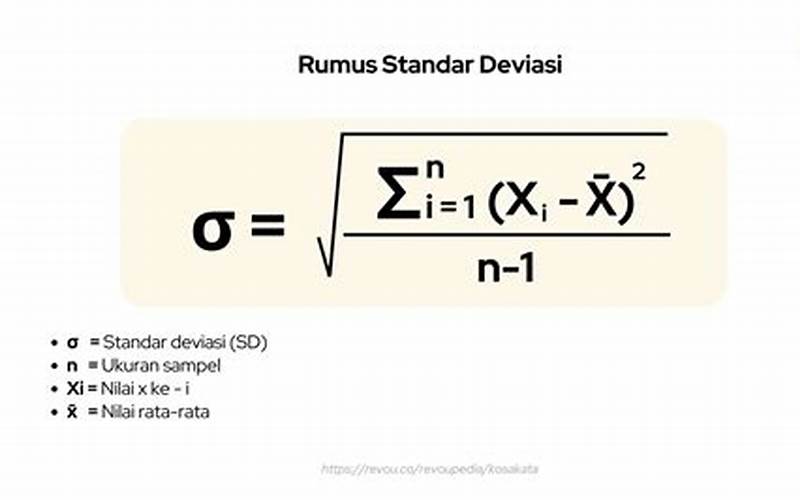 Rumus Standard Deviation