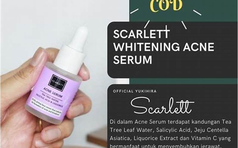 Scarlet Sebagai Pemutih Bekas Jerawat