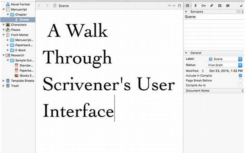 Scrivener Interface