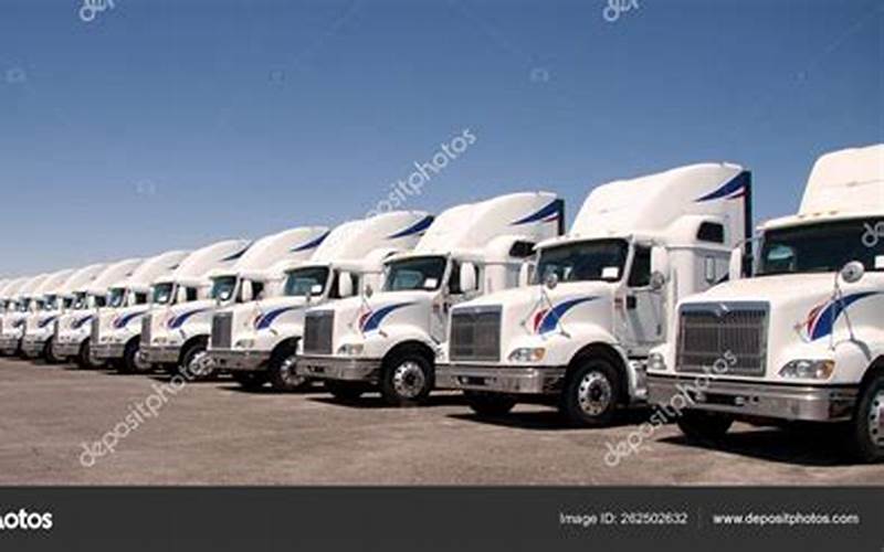 Semi Trucks Lined Up
