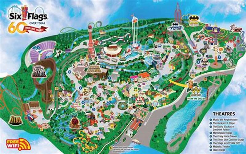 Six Flags Over Texas Map