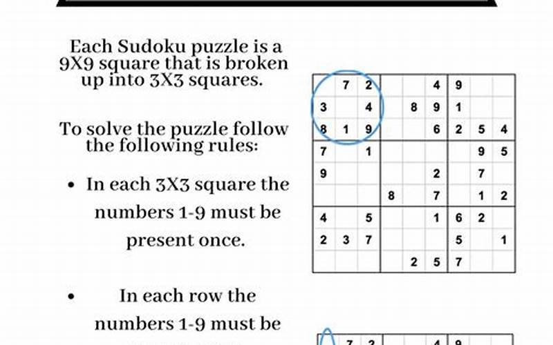 Sudoku Instructions