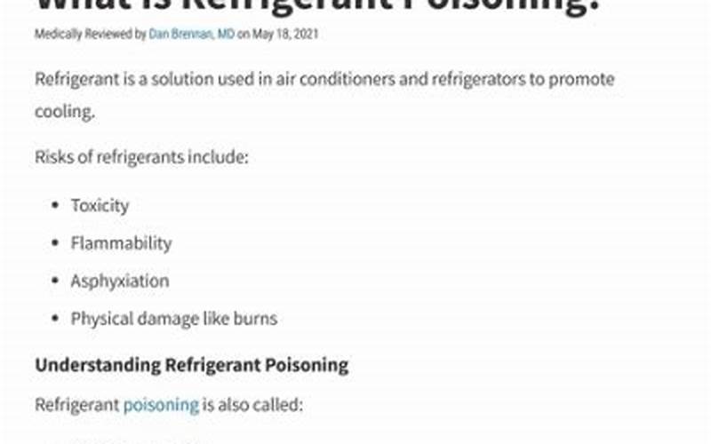 Symptoms Of Refrigerant Exposure