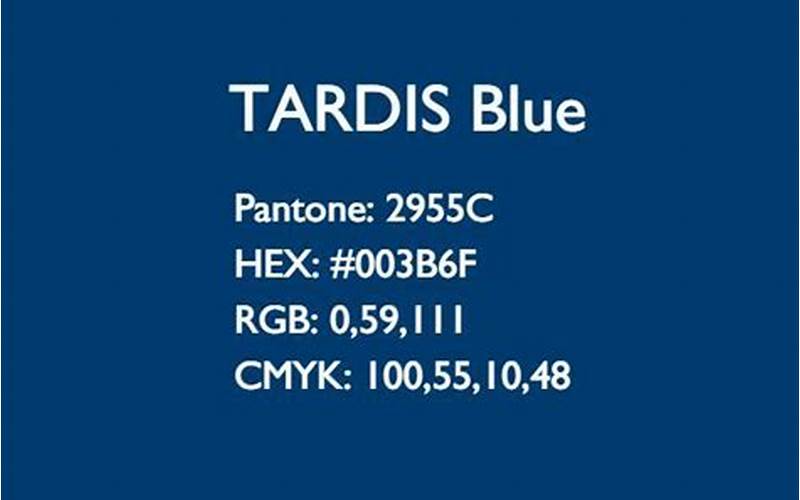 Tardis Blue Hex Code: All You Need to Know