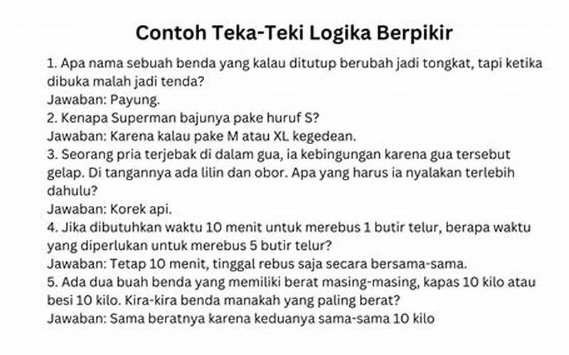 Teka-Teki Dan Kejutan Cerita