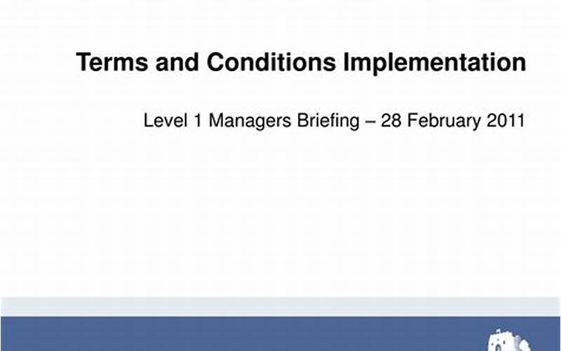 Terms And Conditions Implementation