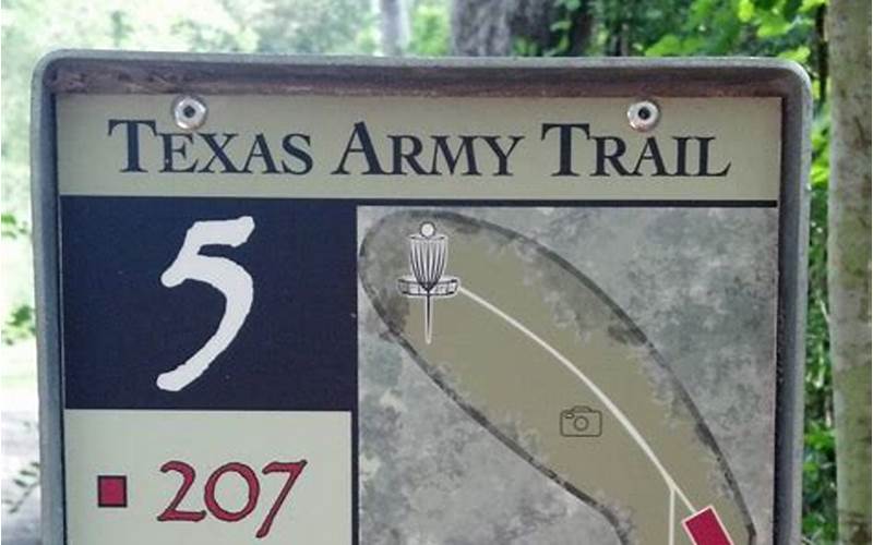 Texas Army Trail Disc Golf Course Amenities