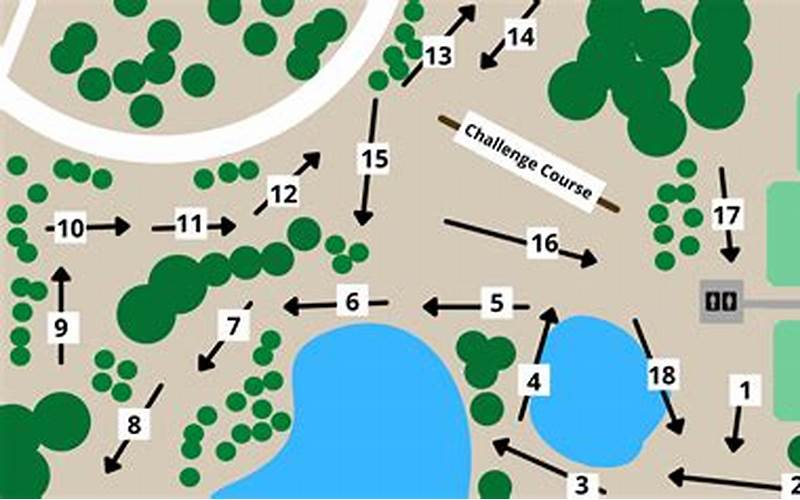 Texas Army Trail Disc Golf Course Layout