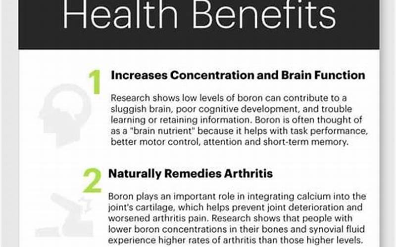 The Health Benefits Of Boron