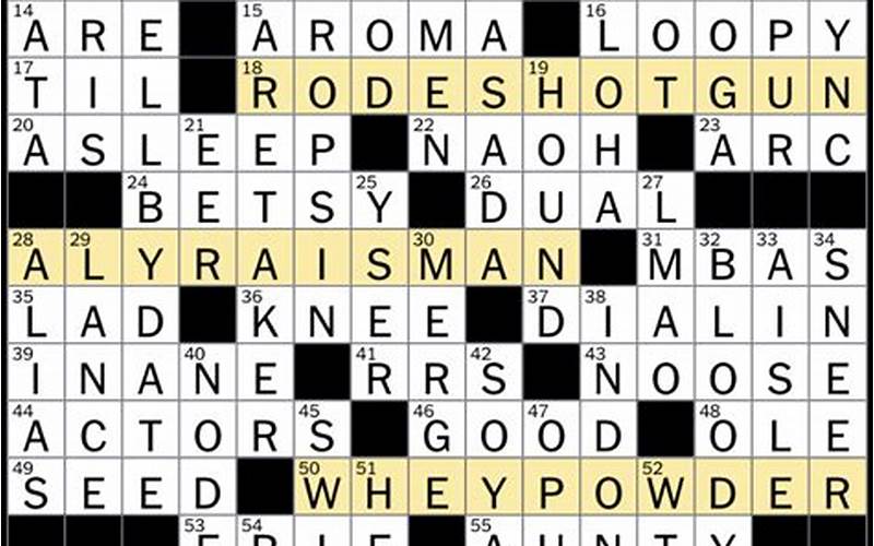 They Don’t Require Much Study NYT Crossword