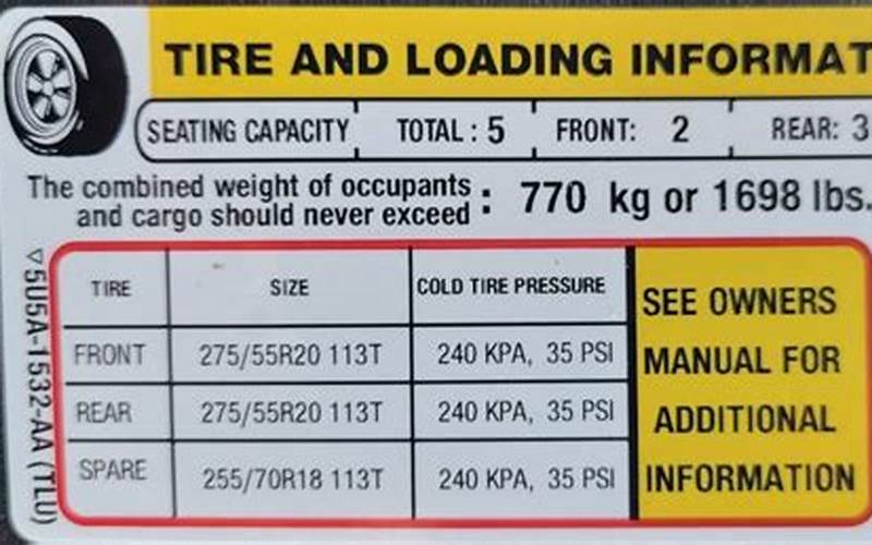 Tire Load Capacity For Jeep Liberty 2008