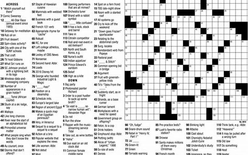 Topple Over NYT Crossword