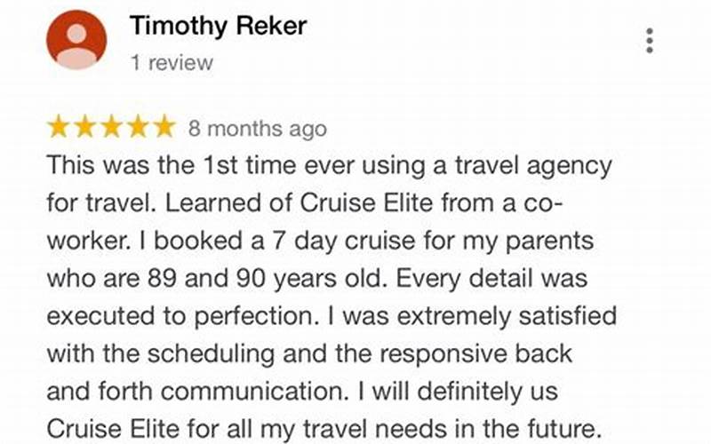 Travel Agent Reviews