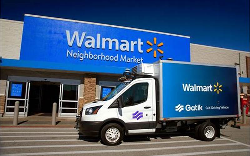 Truck Driver Delivering Goods To Walmart Store