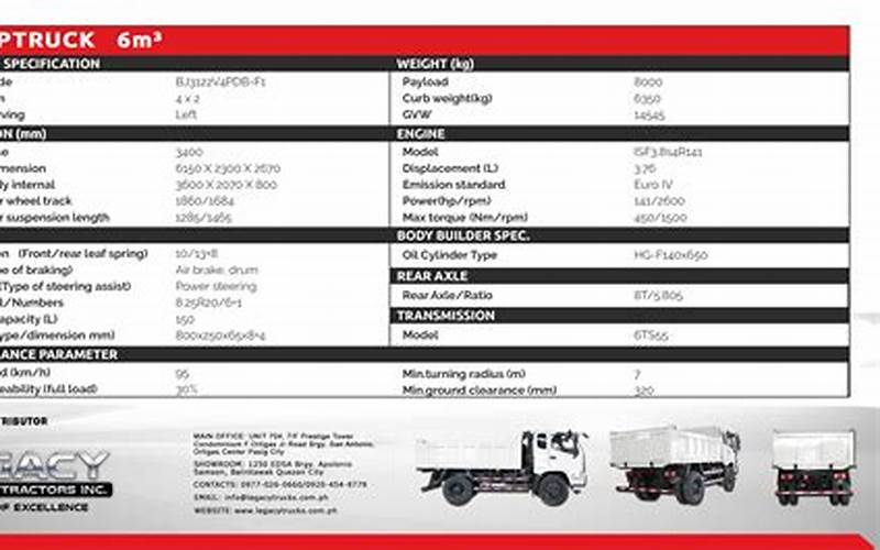 Truck Specifications