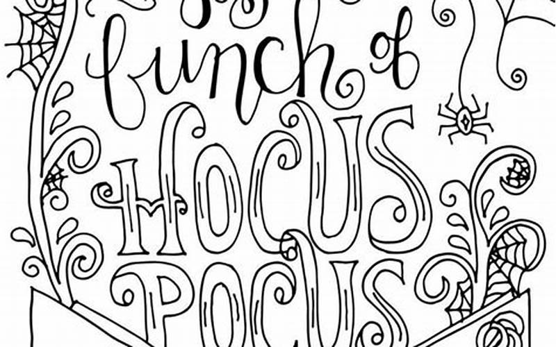 Types Of Hocus Pocus Coloring Sheets