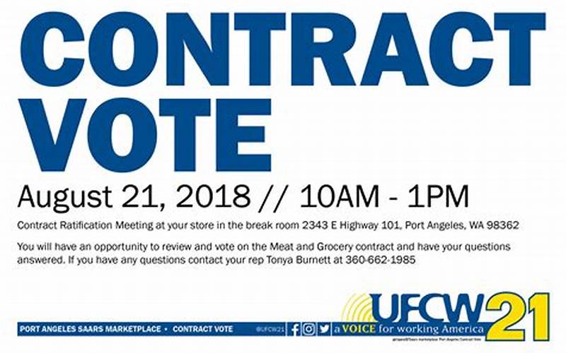 UFCW 21 Contract 2022