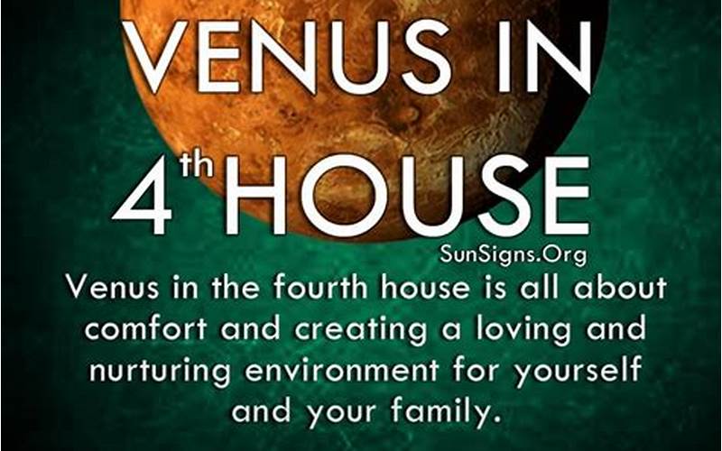 Venus 4th House Synastry: Understanding the Depths of Emotional Connection
