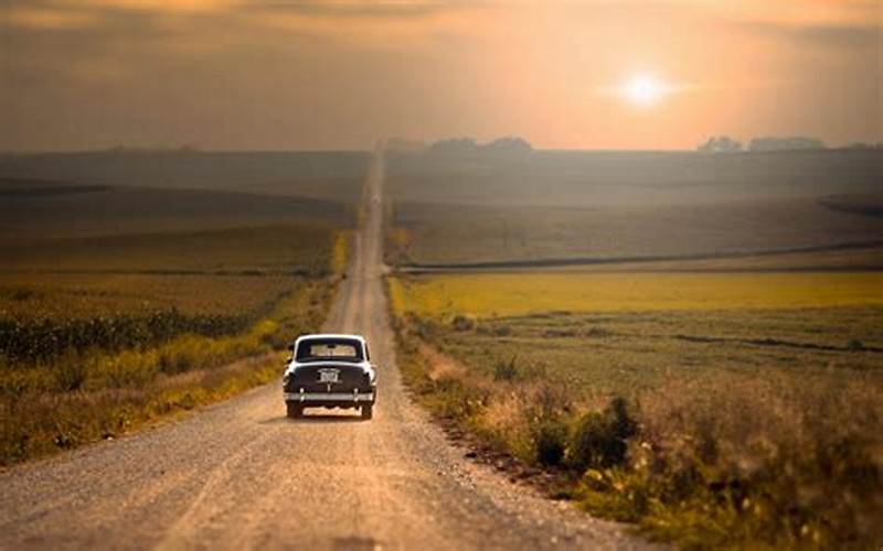 Vintage Car On The Road