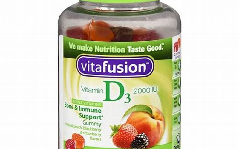 Vitafusion Vitamin D3 Gummies Peach Blackberry & Strawberry