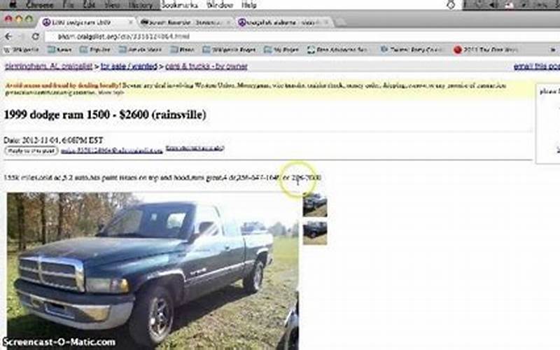 What Are Some Risks Associated With Craigslist Free Cars And Trucks