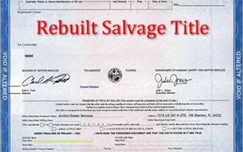 What Is A Salvage Title?