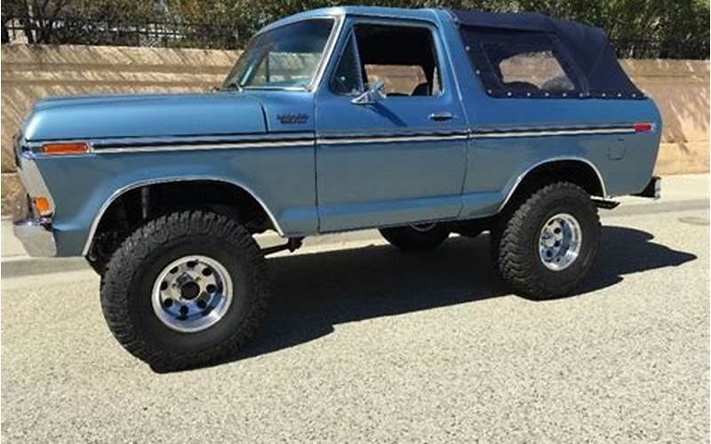 Where To Find A 1978 Ford Bronco For Sale In California