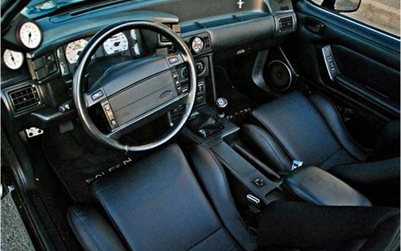White 1993 Ford Mustang Saleen Interior