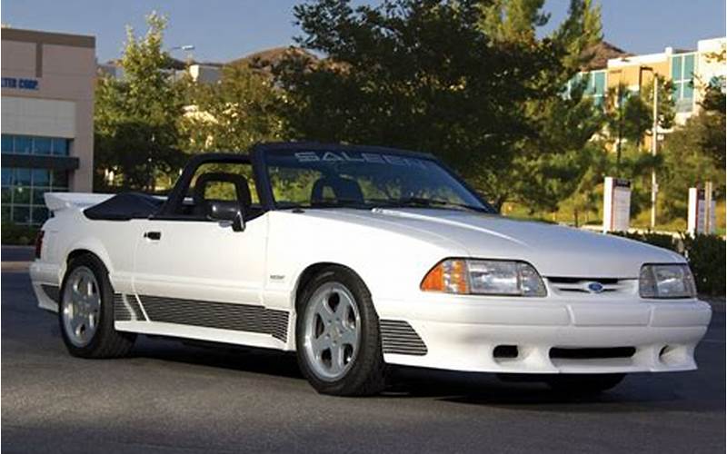 White 1993 Ford Mustang Saleen Wheels