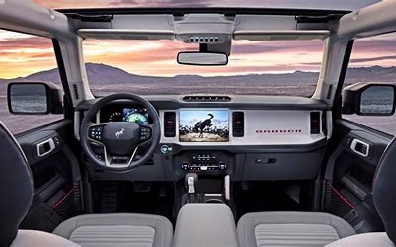 White Ford Bronco Interior