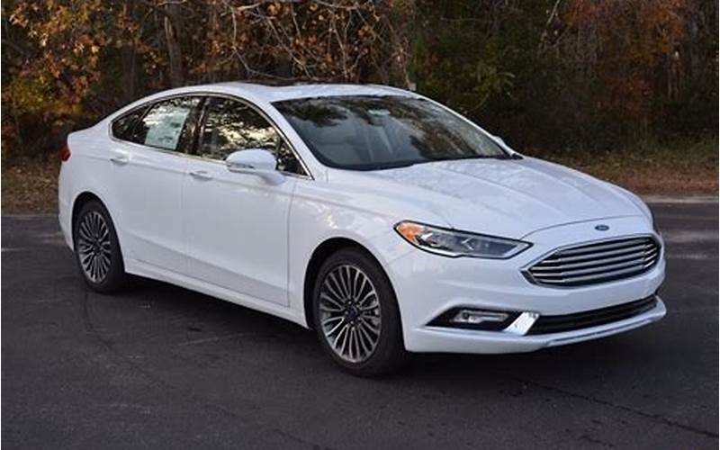 White Ford Fusion Engine 2017