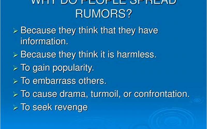 Why Do People Spread False Rumors