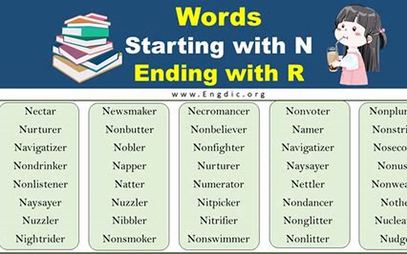 What Starts with N and Ends with R: A Comprehensive List of Words