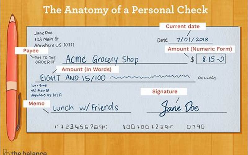 Writing Payee Name On A Check