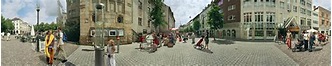 360° Widescreen Panorama Domhof Fußgängerzone Osnabrück