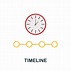 Premium Vector | Timeline icon flat sign element from data analytics ...