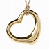 TIFFANY 18K Yellow Gold Diamond Elsa Peretti Open Heart Pendant ...