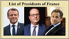 List of Presidents of France (1848 - 2024)