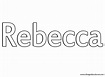 Nomi - Rebecca - Disegni da colorare