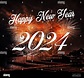 Frohes neues Jahr 2024 mit Feuerwerk Hintergrund. Feiern Sie Das Neue ...