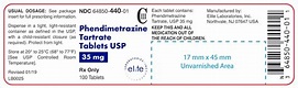 PHENDIMETRAZINE TARTRATE TABLETS, USP 35 mg Rx Only