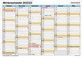 Semesterkalender 2022/23 für PDF zum Ausdrucken
