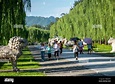 view of statues on Spirit or Sacred Way, Ming Tombs, Changping District ...