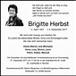 Traueranzeigen von Brigitte Herbst | Aachen gedenkt