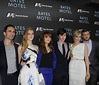 Bates Motel Cast: L - R Nestor Carbonell, Nicole Peltz, Olivia Cooke ...
