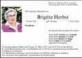 Traueranzeigen von Brigitte Herbst | trauer.nn.de