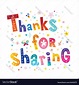 Thanks for sharing Royalty Free Vector Image - VectorStock