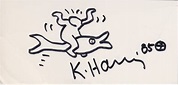 AACS Autographs: Keith Haring (d. 1990) Autographed Signature w ...